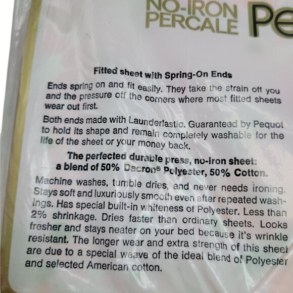 Vtg Pequot Double Flat Sheet Retro Floral 70s Flower Power Groovy Made in USA No - Picture 4 of 9